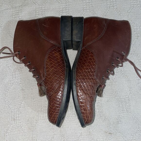 Ariat We Men’s Weaved Bootie Size 8.5 B Brown Leather Going Out Party Fun - Picture 5 of 12